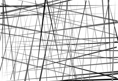 Rastgele ve kaotik çizgileri olan soyut geometrik sanat. Düz geçiş, kesişen çizgiler doku, çizgiler desen