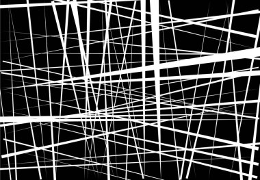 Rastgele ve kaotik çizgileri olan soyut geometrik sanat. Düz geçiş, kesişen çizgiler doku, çizgiler desen