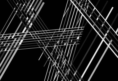 Rastgele ve kaotik çizgileri olan soyut geometrik sanat. Düz geçiş, kesişen çizgiler doku, çizgiler desen