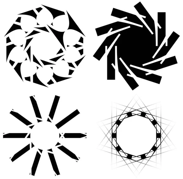 Güzel siyah mandala seti