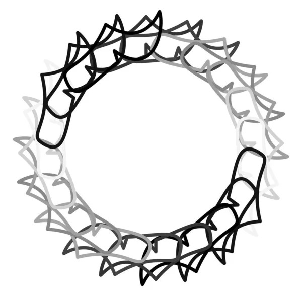 Circular Radial Abstract Mandalas Motifs Decoration Design Elements Black White — Stock Vector