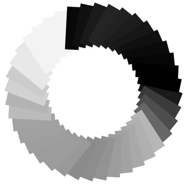 Kreisförmige Und Radiale Abstrakte Mandalas Motive Dekorationselemente Schwarz Weiße Generative — Stockvektor