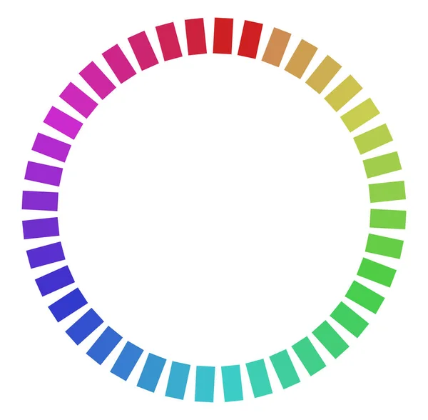 Kruhové Radiální Abstraktní Mandaly Motivy Dekorační Prvky Designu Spektrálními Barvami — Stockový vektor