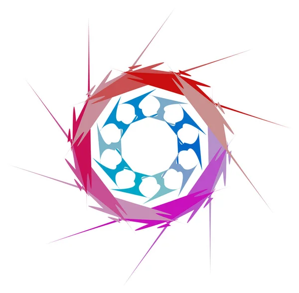 Farbige Runde Und Radiale Abstrakte Mandalas Motive Dekorationselemente Generative Geometrische — Stockvektor