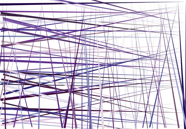 Kolorowa Fioletowa Abstrakcyjna Sztuka Geometryczna Przypadkowymi Chaotycznymi Liniami Przejście Proste — Wektor stockowy