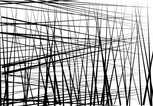 Arte Geométrico Abstracto Con Líneas Aleatorias Caóticas Dinámicas Cruce Recto — Vector de stock