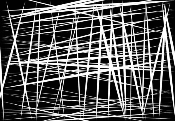 Arte Geométrico Abstracto Con Líneas Aleatorias Caóticas Dinámicas Cruce Recto — Vector de stock