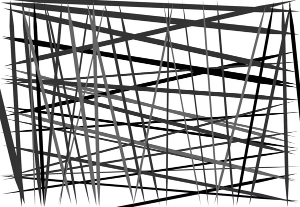 Arte Geométrica Abstrata Com Linhas Aleatórias Caóticas Dinâmicas Atravessamento Reto — Vetor de Stock