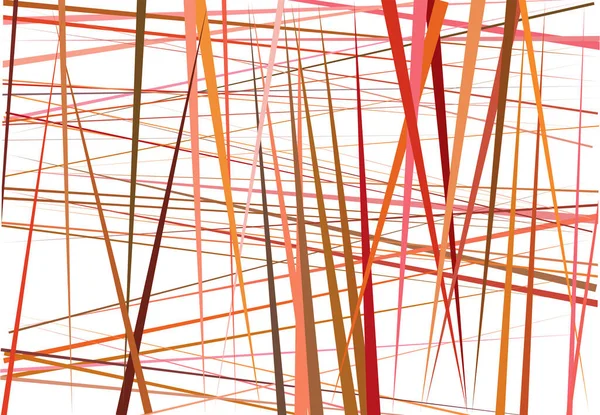 Renkli turuncu, kırmızı soyut geometrik sanat ve rastgele, kaotik çizgiler. Düz geçiş, kesişen çizgiler doku, çizgiler desen