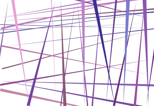 Барвисте Фіолетове Бузкове Абстрактне Геометричне Мистецтво Випадковими Хаотичними Лініями Прямий — стоковий вектор