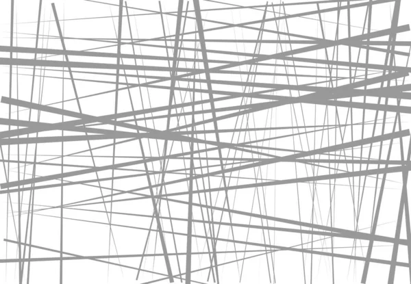 ランダムで混沌とした線で幾何学的芸術を抽象化 直線の交差線の質感縞模様 — ストックベクタ