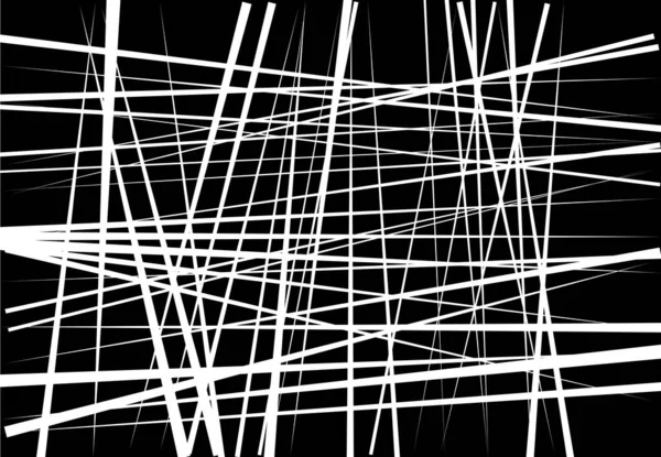 Arte Geométrico Abstracto Con Líneas Caóticas Aleatorias Cruce Recto Intersección — Vector de stock