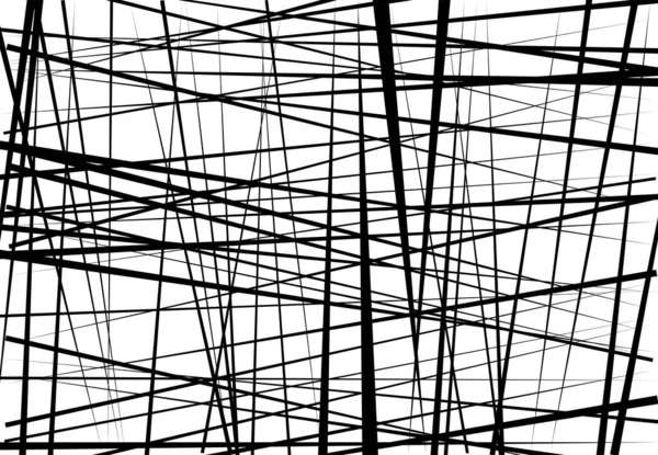 Arte Geométrico Abstracto Con Líneas Caóticas Aleatorias Cruce Recto Intersección — Archivo Imágenes Vectoriales