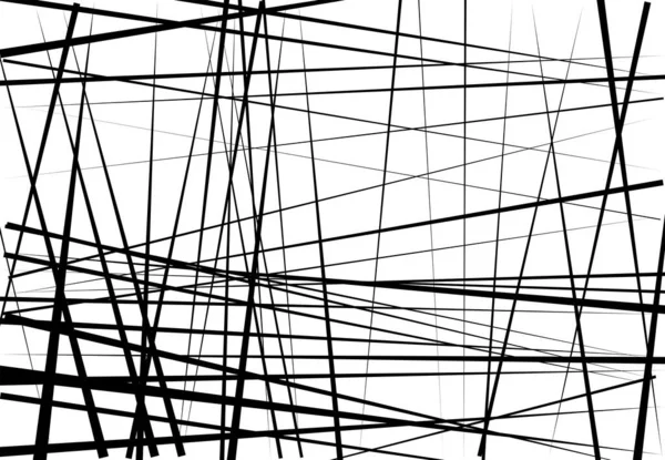 Arte Geométrico Abstracto Con Líneas Caóticas Aleatorias Cruce Recto Intersección — Archivo Imágenes Vectoriales