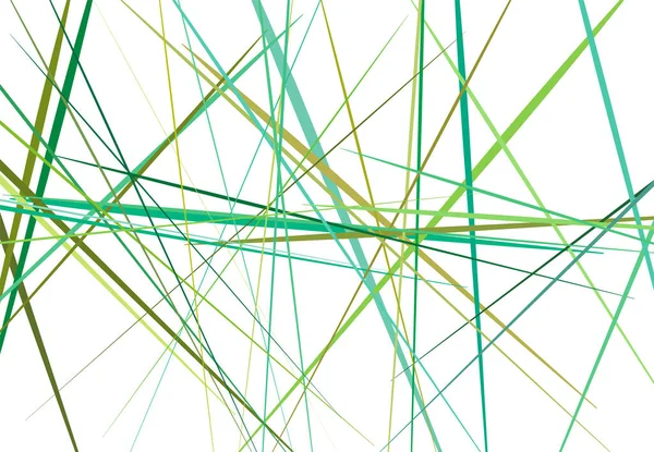 カラフルな抽象ランダムで混沌とした線を持つ幾何学的な芸術 直線の交差線の質感縞模様 — ストックベクタ