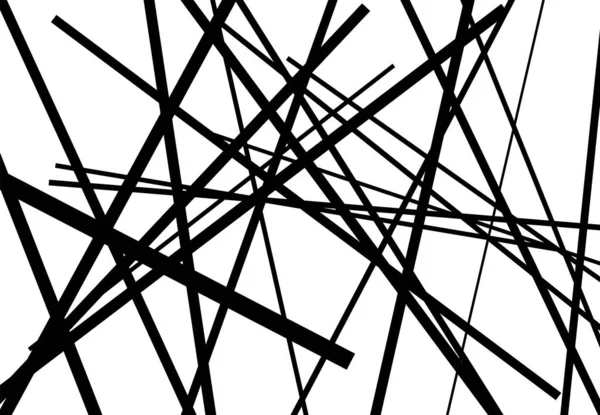 Art Géométrique Abstrait Avec Des Lignes Aléatoires Chaotiques Traversée Droite — Image vectorielle