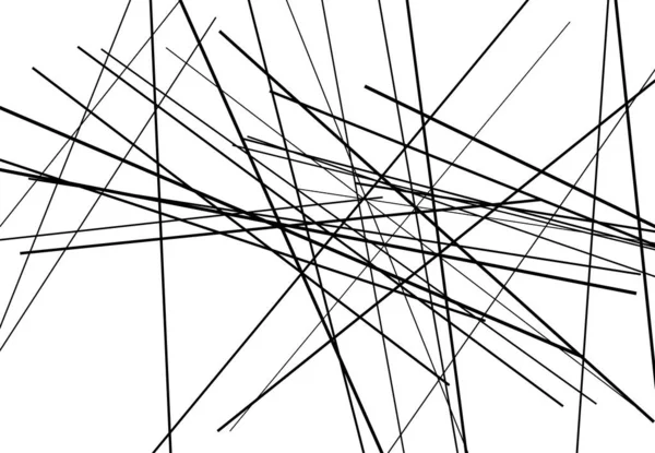 Streszczenie Sztuki Geometrycznej Przypadkowymi Chaotycznymi Liniami Przejście Proste Przecinające Się — Wektor stockowy
