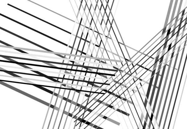 Abstraktní Geometrické Umění Náhodnými Chaotickými Liniemi Rovný Přechod Protínající Linie — Stockový vektor
