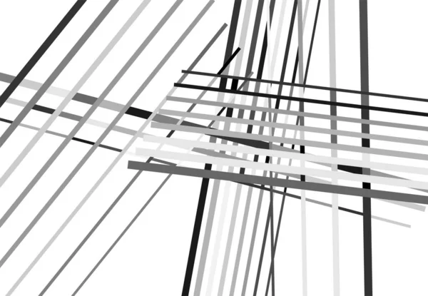 Art Géométrique Abstrait Avec Des Lignes Aléatoires Chaotiques Traversée Droite — Image vectorielle