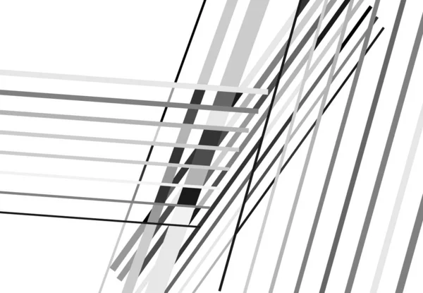 Seni Geometris Abstrak Dengan Garis Acak Yang Kacau Straight Crossing - Stok Vektor