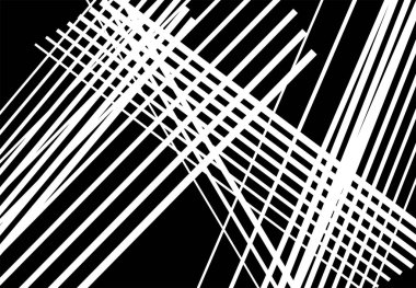 Rastgele ve kaotik çizgileri olan soyut geometrik sanat. Düz geçiş, kesişen çizgiler doku, çizgiler desen