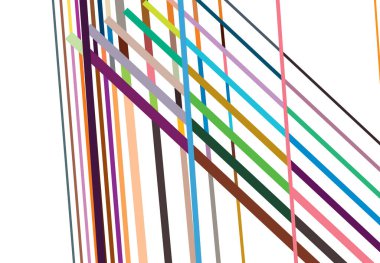Vivid / Vibrant Colorful Abstract geometric art with random, chaotic lines. Straight crossing, intersecting lines texture, stripes pattern