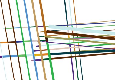 Vivid / Vibrant Colorful Abstract geometric art with random, chaotic lines. Straight crossing, intersecting lines texture, stripes pattern