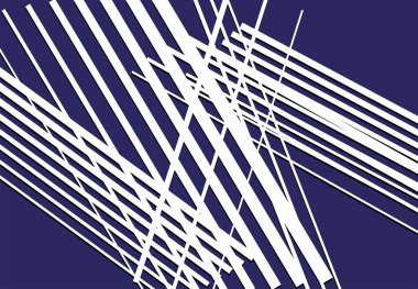 Colorful, monochrome abstract geometric art with random, chaotic lines. Straight crossing, intersecting dynamic, irregular lines, stripes  texture / pattern
