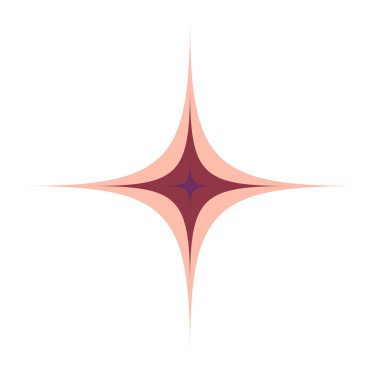 Geometric mandala / ornament / decoration symbol, icon. Splotch, blob shape. simple, basic circular, concentric abstract design element. Lotus, floral motif. Multi-color, colorful, colored version clipart
