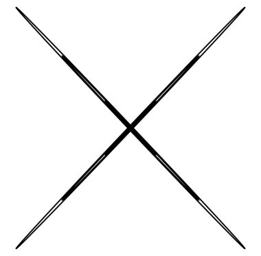 Geometric mandala / ornament / decoration symbol, icon. Simple, basic circular and concentric abstract design element. Lotus, floral motif (Lined, outline version) (Outlines are not expanded)