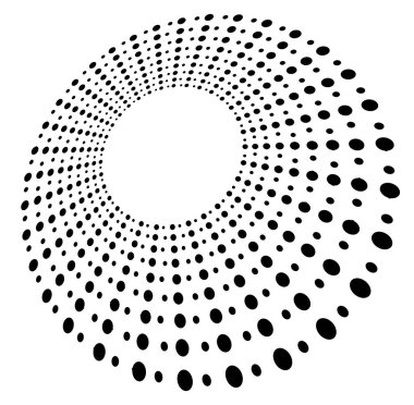 Tek renkli volt, girdap şekilleri. Çarpık sarmal elementler. Döndürme, döndürme ve bükme kavramı tasarımı