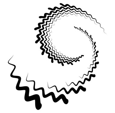 Tek renkli volt, girdap şekilleri. Çarpık sarmal elementler. Döndürme, döndürme ve bükme kavramı tasarımı