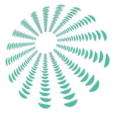 Tek renkli, tek renkli kıvrımlı, kıvrımlı. Döndürme, döndürme, sarmal çarpıtma şeklinde. Helix, volta ve sicim tasarım elementi