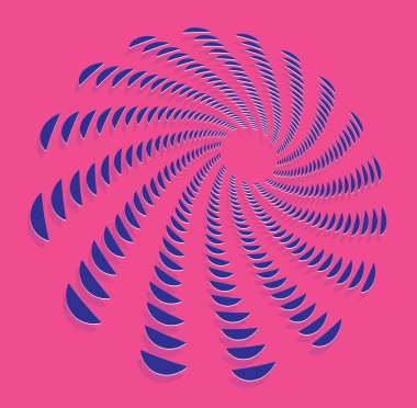 duoton kıvırcık, bobin, kıvrım volt şekli. sicim girdabı eşmerkezli, dairesel, ışık saçan, dairesel, daireler çizerek dönen moda