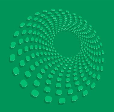 duoton kıvırcık, bobin, kıvrım volt şekli. sicim girdabı eşmerkezli, dairesel, ışık saçan, dairesel, daireler çizerek dönen moda