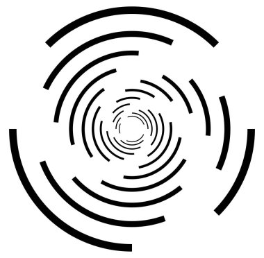 Tek renkli volt, girdap şekilleri. Çarpık sarmal elementler. Döndürme, döndürme ve bükme kavramı tasarımı