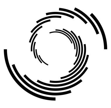 Tek renkli volt, girdap şekilleri. Çarpık sarmal elementler. Döndürme, döndürme ve bükme kavramı tasarımı