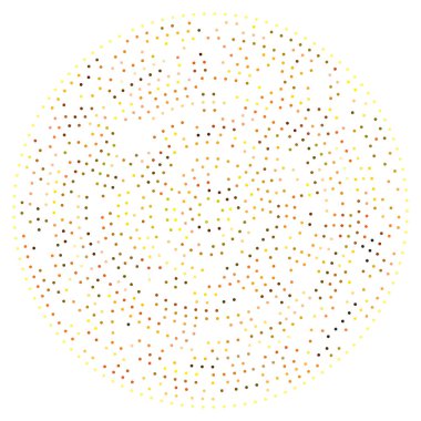 Rastgele noktalar, çemberler soyut. Benekler, noktalı radyal, yayılan, dairesel geometrik çizimler. Puantiye, nokta listesi, noktalama tasarım elementi