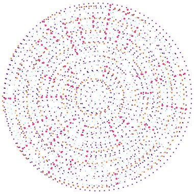 Rastgele noktalar, çemberler soyut. Benekler, noktalı radyal, yayılan, dairesel geometrik çizimler. Puantiye, nokta listesi, noktalama tasarım elementi