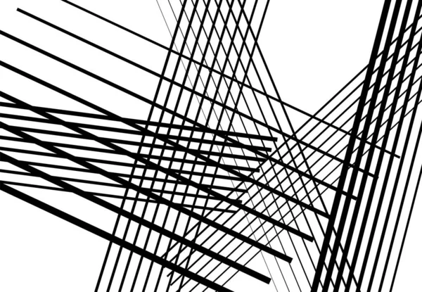 무작위의 무질서 선으로 기하학적 예술을 추상화하 교차하고 선들의 줄무늬 패턴을 — 스톡 벡터