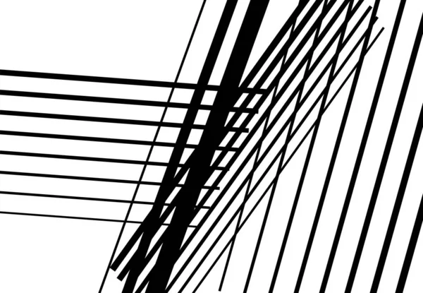 Seni Geometris Abstrak Dengan Garis Acak Yang Kacau Straight Crossing - Stok Vektor