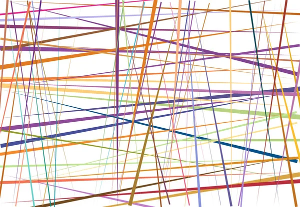 Vivid Vibrant Colorful Abstract Geometric Art Random Chaotic Lines Straight — Διανυσματικό Αρχείο