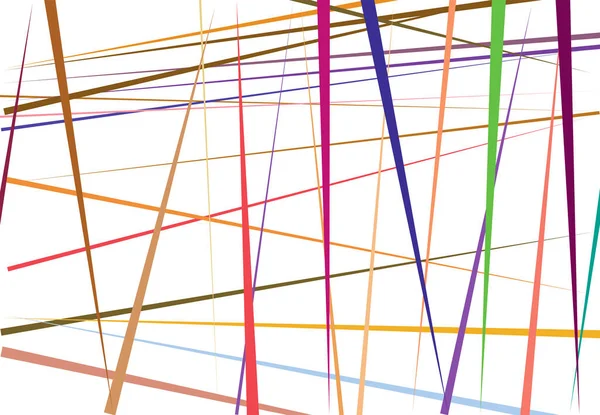Vivid Vibrant Colorful Abstract Geometric Art Random Chaotic Lines Straight — Stok Vektör