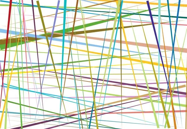 Arte Geométrica Abstrata Colorida Vívida Vibrante Com Linhas Aleatórias Caóticas —  Vetores de Stock
