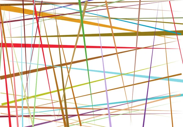 Яскраве Яскраве Барвисте Абстрактне Геометричне Мистецтво Випадковими Хаотичними Лініями Прямий — стоковий вектор