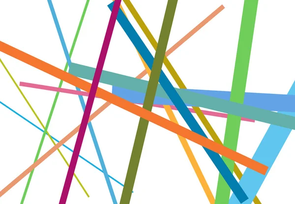 Vivid Vibrant Colorful Abstract Geometric Art Random Chaotic Lines Straight — ストックベクタ