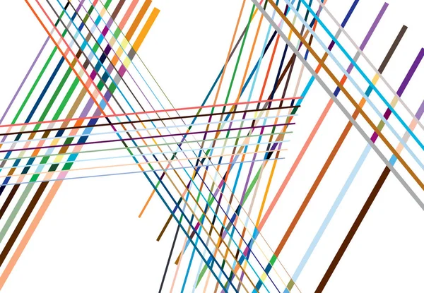 Vivid Vibrant Colorful Abstract Geometric Art Random Chaotic Lines Straight — Wektor stockowy