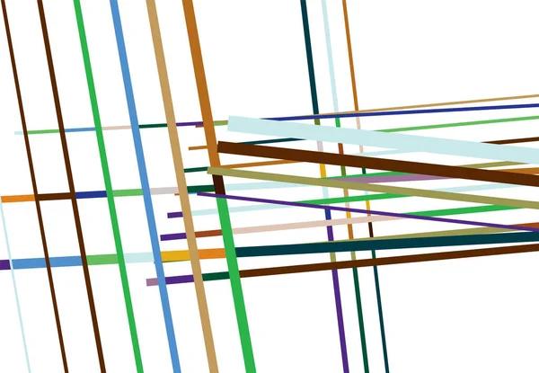 Яркое Яркое Красочное Абстрактное Геометрическое Искусство Случайными Хаотическими Линиями Прямое — стоковый вектор