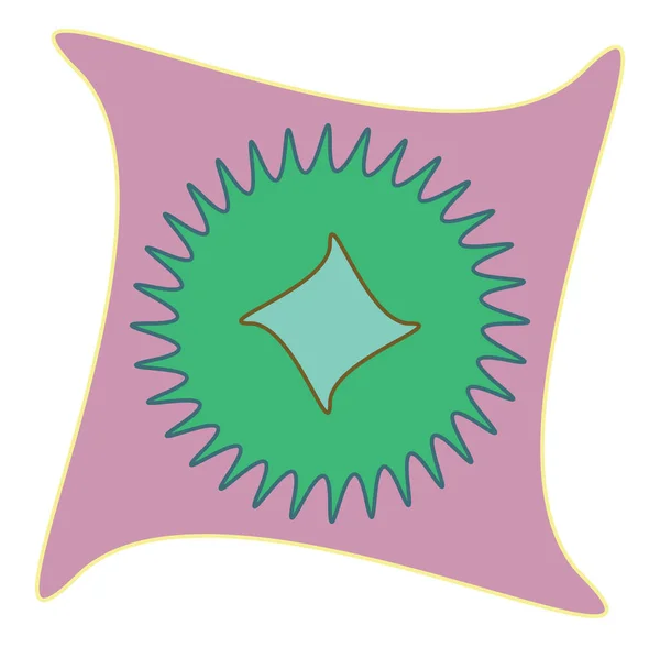 Mandala Geométrica Ornamento Símbolo Decoração Ícone Simples Básico Mottle Circular — Vetor de Stock