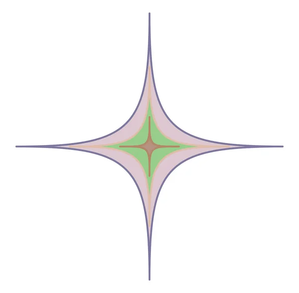 Geometric Mandala Ornament Decoration Symbol Icon Simple Basic Mottle Circular — Wektor stockowy